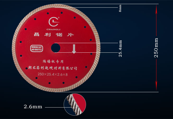250墙槽切割片 250墙槽切割片